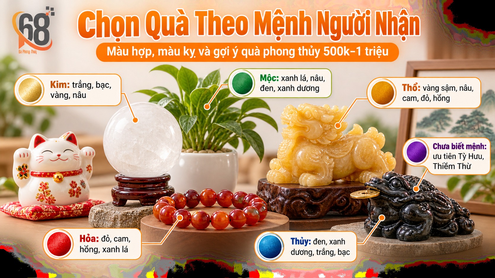 Chọn quà theo mệnh người nhận như thế nào?